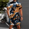 Men's one piece jumpsuit Short sleeved jumpsuit