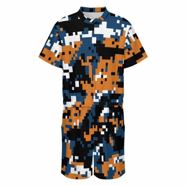 Men's one piece jumpsuit Short sleeved jumpsuit