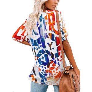 Ice Silk  New V Neck Short-sleeve Women Shirt