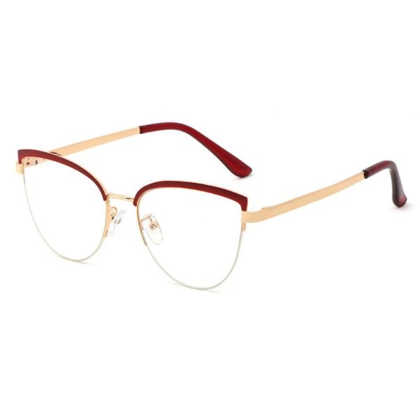 48193 Vintage Cat Eye Anti-blue Light Metal Glasses Frames Men Women Optical Fashion Computer Glasses