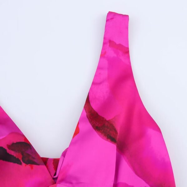 540749874 Fashionable backless printed MIDI dress for women