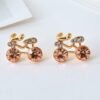 crystal Bike bicycle Cycle stud Earrings