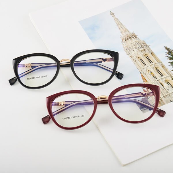 Personality trend retro lady cat eye personality anti blue light flat lens frame new optical lens