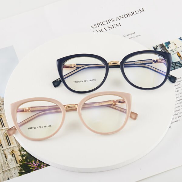 Personality trend retro lady cat eye personality anti blue light flat lens frame new optical lens
