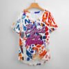 Ice Silk  New V Neck Short-sleeve Women Shirt