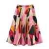 Versatile pleated printed MIDI midi skirt for women
