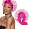 Bow bow ribbon nightcap single-layer color Ding round hat long tail hair care hat
