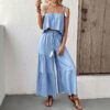 Fresh style camisole top wide leg pants set