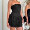 Elegant and cute style dress with strapless skirt