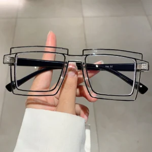 Vintage Square Eyeglasses   New Cute Cartoon Style Blue Light Blocking Spectacles Ins Trendy Optical Computer Eyewear