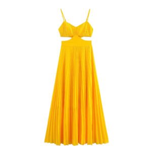 Waist opening backless camisole dress for women