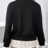 Perfee Faux Layered Contrast Long Sleeve Sweatshirt