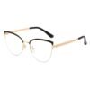 48193 Vintage Cat Eye Anti-blue Light Metal Glasses Frames Men Women Optical Fashion Computer Glasses