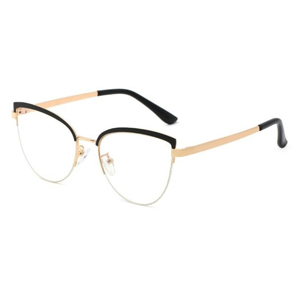 48193 Vintage Cat Eye Anti-blue Light Metal Glasses Frames Men Women Optical Fashion Computer Glasses
