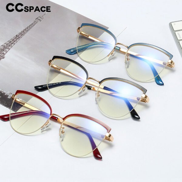 48193 Vintage Cat Eye Anti-blue Light Metal Glasses Frames Men Women Optical Fashion Computer Glasses