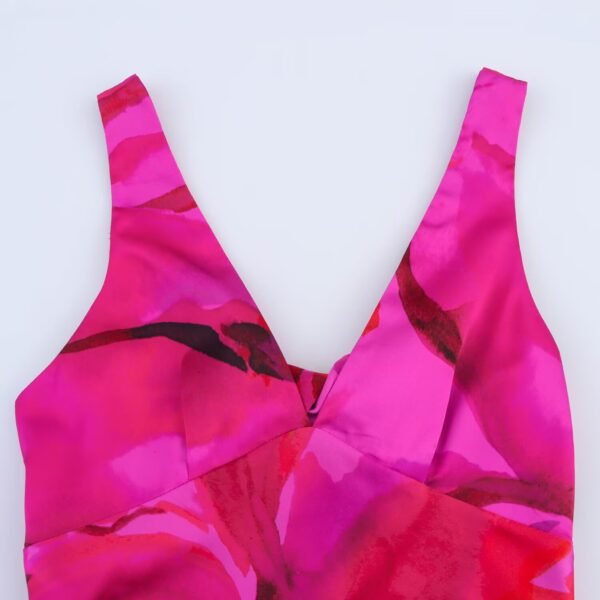 540749873 Fashionable backless printed MIDI dress for women