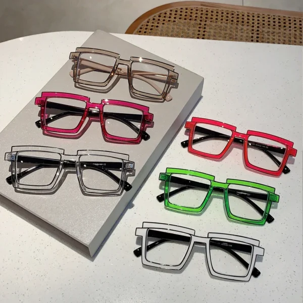 Vintage Square Eyeglasses   New Cute Cartoon Style Blue Light Blocking Spectacles Ins Trendy Optical Computer Eyewear
