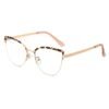 48193 Vintage Cat Eye Anti-blue Light Metal Glasses Frames Men Women Optical Fashion Computer Glasses