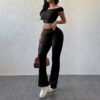 European and American versatile casual sports simple fashion set for women