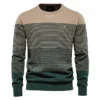Cotton Sweater Men Fashion Casual O-Neck Spliced Pullovers Knitted Sweater Male New Winter Warm Mens Sweaters
