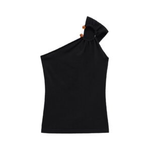 Knitted asymmetrical off shoulder knitted sweater top for women