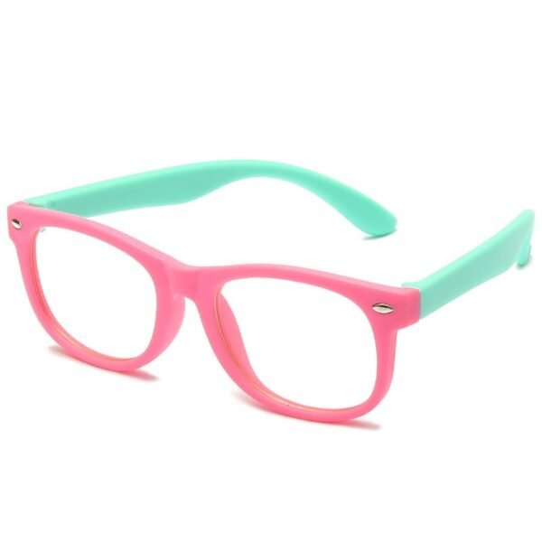 HOOLDW Anti blue Light Kids Glasses Children Square Optical Frame Eyeware Boy Girls Square Computer Transparent Eyeglasses UV400