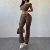 European and American versatile casual sports simple fashion set for women