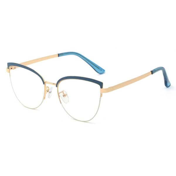 48193 Vintage Cat Eye Anti-blue Light Metal Glasses Frames Men Women Optical Fashion Computer Glasses