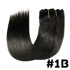 Clip in Hair Extensions Remy Human Hair Silky Straight Clip in Hair Extensions Human Hair #1B Natural Black 120g 8 Piece Set