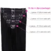 Clip in Hair Extensions Remy Human Hair Silky Straight Clip in Hair Extensions Human Hair #1B Natural Black 120g 8 Piece Set