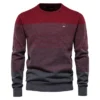 Cotton Sweater Men Fashion Casual O-Neck Spliced Pullovers Knitted Sweater Male New Winter Warm Mens Sweaters