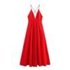Street fashion versatile simple backless dress for women