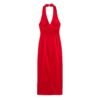 Fashionable slim fit hanging neck sleeveless corset style dress for women