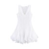 V-neck sleeveless layered ruffle edge fluffy dress