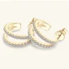Moissanite 925 Sterling Silver C-Hoop Earrings