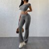 European and American versatile casual sports simple fashion set for women
