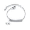 Stainless steel personalized engraved three color curved bracelet simple and personalized women's bracelet