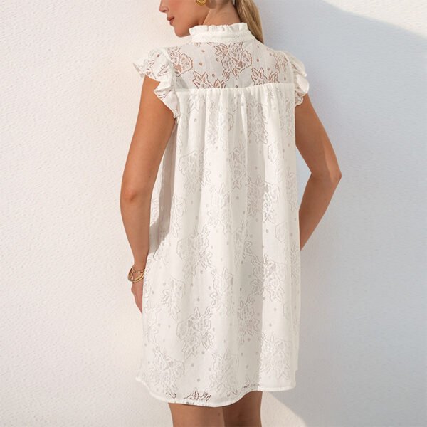 European and American minimalist lace dress