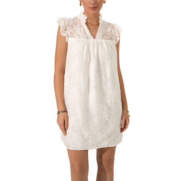 European and American minimalist lace dress