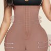 Adjustable seamless high waisted beauty pants with zipper waist cinching body shaping and gathering jumpsuit