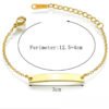 Stainless steel personalized engraved three color curved bracelet simple and personalized women's bracelet