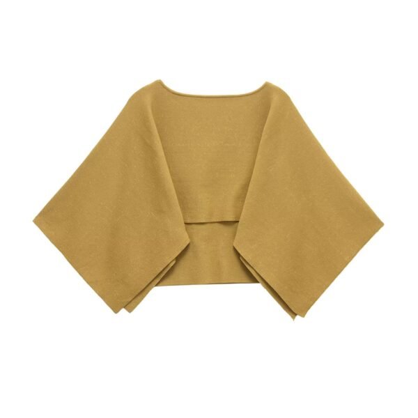 Bat sleeve cape style knitted sweater top for women