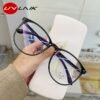 UVLAIK Transparent Computer Glasses Frame Women Men Anti Blue Light Round Eyewear Blocking Glasses Optical Spectacle Eyeglass