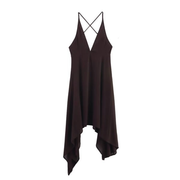 Fashionable slim asymmetric camisole dress for women