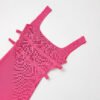 Bow decoration waist cinching short suspender dress for women