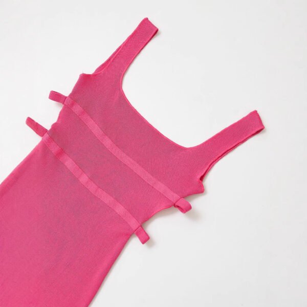 Bow decoration waist cinching short suspender dress for women