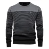 Cotton Sweater Men Fashion Casual O-Neck Spliced Pullovers Knitted Sweater Male New Winter Warm Mens Sweaters