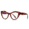 Cat's Eye Anti-Blue Light Glasses Large Frame Irregular Women's Optical Frame
