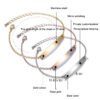 Stainless steel personalized engraved three color curved bracelet simple and personalized women's bracelet