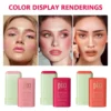 Waterproof 3-in-1 Blush Stick Functional Easy Color Rouge Blusher Cream High Color Rendering Blush Matte Contour Makeup